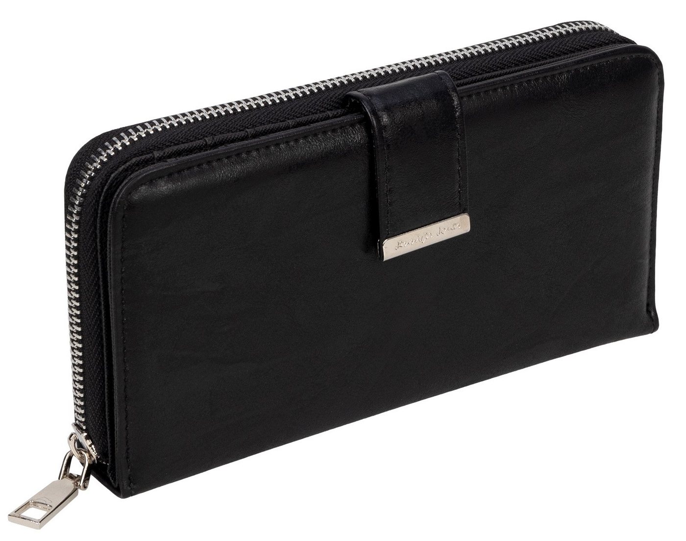 Jennifer Jones Geldbörse JENNIFER JONES XXL Damen Geldbörse Portemonnaie Clutch 19 Karten Blau, Damen Geldbörse klappbar mit Reißverschluss Portemonnaie Geldbeutel von Jennifer Jones