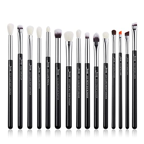 Jessup Augen Makeup Pinsel Set Schminkpinsel Kosmetikpinsel 15 Stück Lidschatten Eyeshadow Brush Professionelle Blender Puder Synthetische Natürliche Haare T177 von Jessup