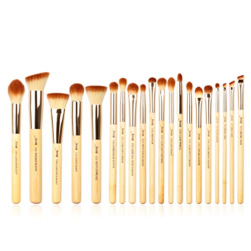 Jessup Pinselset Bambus Make Up Pinsel Set Professionelle Makeup Pinsel Gesichtspinsel Lidschattenpinsel Augenpinsel Kosmetikpinsel Puder Lidschatten Schmink Pinsel Synthetische Haare 20 Stück T145 von Jessup