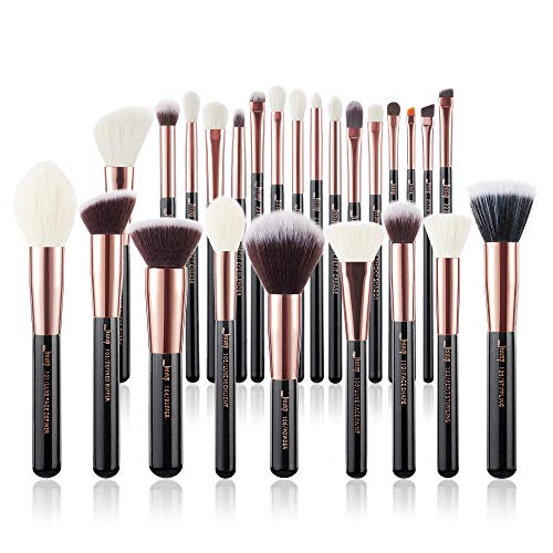 Jessup Pinselset Makeup Pinsel 25 Stück Make Up Pinsel Set Kosmetik Schmink Pinsel Augenpinsel Gesichtpinsel Lidschatten Puder Foundation Pinsel Makeup Brushes Set Schwarz Rosegold T155 von Jessup