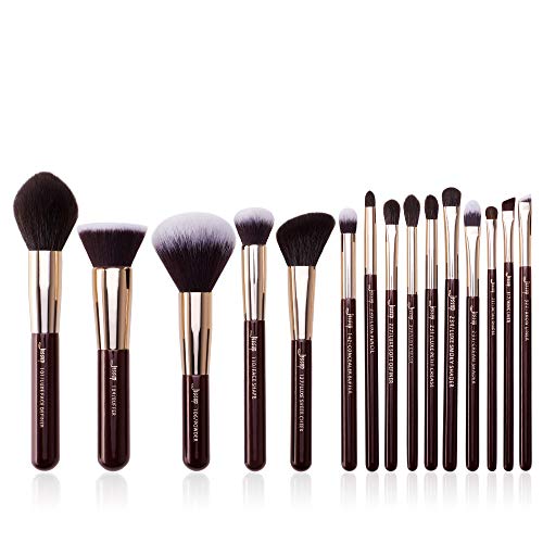 Jessup Pinselset 15 Stk Makeup Pinsel Set Kosmetik Schminkpinsel Augen Gesichts Pinsel Puder Lidschatten Eyeliner Concealer Synthetische Haare Holzgriff T283 von Jessup