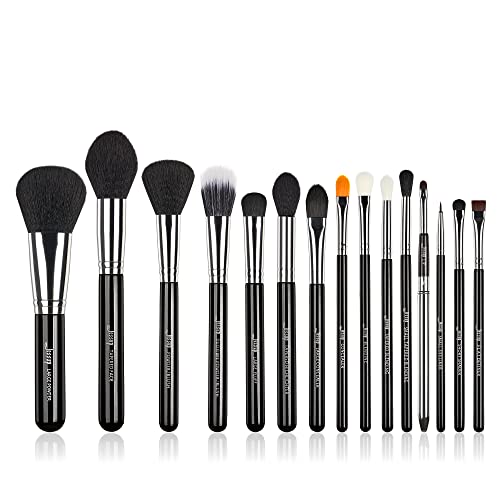 Jessup Makeup Pinselsets 15 Pcs Kosmetik Schmink Bürsten Lidschatten Puder Lippen Eyeliner Synthetische Haare T092 von Jessup