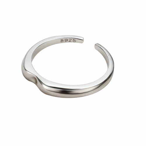 Jesuky Damen Ring, Silber Ringe 925 Unebener Minimalistischer Dünner Ring Gold Ring Frauen 2 Gr Verstellbar Ring Gold Für Damen Geburtstag Valentinstag Geschenck von Jesuky