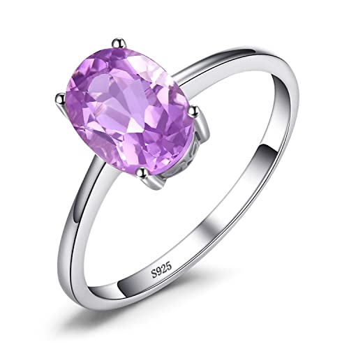 JewelryPalace Echt Edelstein Granat Citrin Peridot Blautopas Amethyst Ringe, Verlobungsring Promise Solitär Verlobung Ring Silber 925 Damen, Silberringe Damenring Antragsring Ringe, Damen Schmuck 58 von JewelryPalace