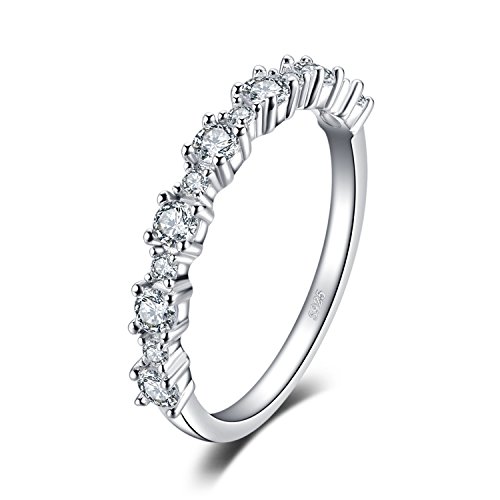 JewelryPalace Verlobungsring Eheringe Ring Silber 925 Damen, Zirkonia Silberringe Trauringe Damenring Vorsteckring Hochzeitsringe Antragsring Memoirering Ewigkeitsring Band Ringe Set, Damen Schmuck 58 von JewelryPalace