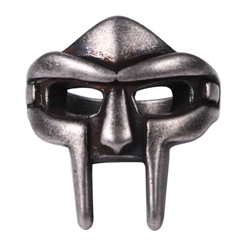 JewelryWe DOOM Maske Herren-Ring: Antik Silber Edelstahl Halloween Punk Helmring Spartanische Maske Gesichtsmaske Gladiatorhelm MF Doom Wikinger Totenkopf Bandring Y2K Größe 54 JewelryWe DOOM Maske Herren-Ring: Antik Silber Edelstahl Halloween Punk Helmring Spartanische Maske Gesichtsmaske Gladiatorhelm MF Doom Wikinger Totenkopf Bandring Y2K Größe 54 von JewelryWe