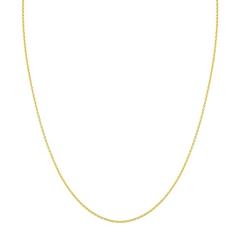 14 Karat Gelbgold, 1,5 mm Kabelkette, Halskette, Karabinerverschluss, Schmuck für Damen, 76 cm, One Size, Gold Metall Gelbgold, Kein Edelstein von JewelryWeb