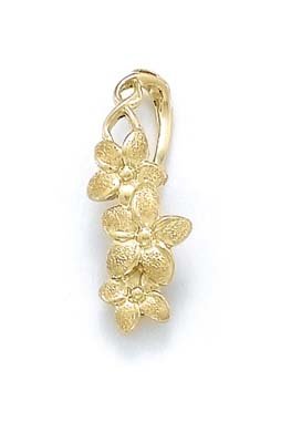 14 Karat Gelbgold Plumeria Slide-Schmuck für Damen, One Size, Metall Gelbgold Goldfarben Aus Metall Gelbgold, Kein Edelstein von JewelryWeb