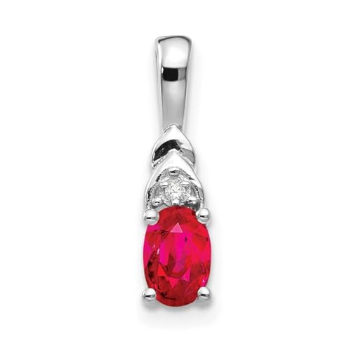 14 Karat weiße Deckenleuchte mit echten Diamanten, Ruby Smagtron JewelryWeb, Rubin Diamant von JewelryWeb