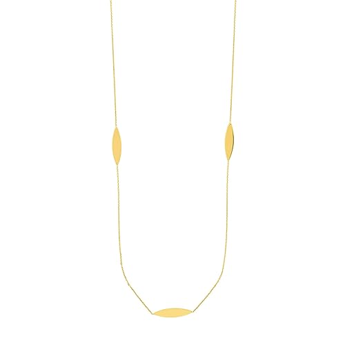 925er Sterlingsilber, vergoldet, lange und schöne massive Tränenstation Schmuck für Damen, 91 cm, gold, Einheitsgröße von JewelryWeb