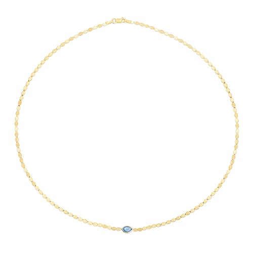 Armband aus 14 Karat Gelbgold, 6 x 4, Briolette, Blautopas, verspiegelt, mit Karabinerverschluss, Schmuck für Damen, 18 cm, Edelstein Gelbgold, Topas von JewelryWeb