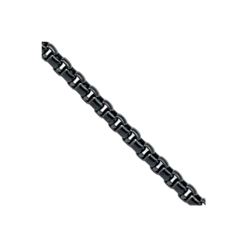 Chisel Edelstahl poliert blau und grau IP-plattiert 2,5 mm Kastenkette Schmuck Geschenke für Frauen - Längenoptionen: 46 51 56 61, Edelstahl von JewelryWeb