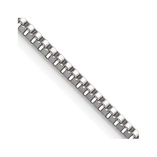 Edelstahl Boxkette Halskette in Stahl Länge wählbar 41 46 51 61 56 76 und 1,2 mm 1,5 mm 2,4 mm 2 mm 3,2 mm 4 mm, Edelstahl von JewelryWeb