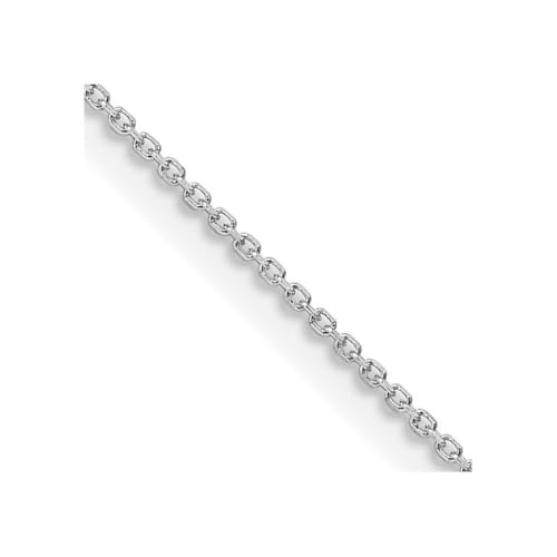 Halskette aus 925er-Sterlingsilber, rhodiniert, 1 mm, 8-seitig, glitzernd, 36 cm von JewelryWeb