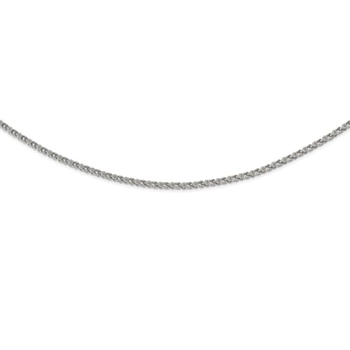 Halskette aus poliertem Edelstahl, 3,15 mm breit, Schmuck für Damen – Längenoptionen: 46, 51, 56, 61 von JewelryWeb