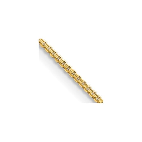 Halskette für Damen, 14 Karat Gold, konkav, 1,3 mm, 41 cm, One Size, Metall Metall Edelmetall, Kein Edelstein von JewelryWeb