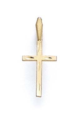 Halskette mit Kreuz-Anhänger aus 14 Karat Gelbgold, glitzernder Schnitt, Schmuck für Damen, One Size, Metall Gelbgold Goldfarben Aus Metall Gelbgold, Kein Edelstein von JewelryWeb