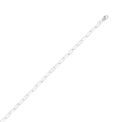 Kleine lange Kabelkette aus 925er-Sterlingsilber, 2,8 mm breit, Karabinerverschluss, 24 Schmuckstücke für Damen, One Size, Metall Silber Sterling Silber, Kein Edelstein von JewelryWeb