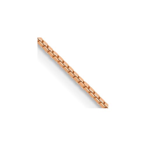 Rotgold, 0,9 mm, Kastenkette, Schmuck für Damen, Längenoptionen: 41, 46, 51, 61 von JewelryWeb