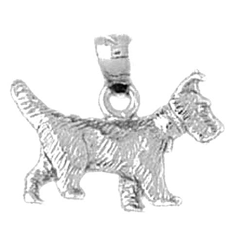 Anhänger Terrier aus 18 Karat Weißgold, hergestellt in den USA, Weißgold, Kein Edelstein von Jewels Obsession