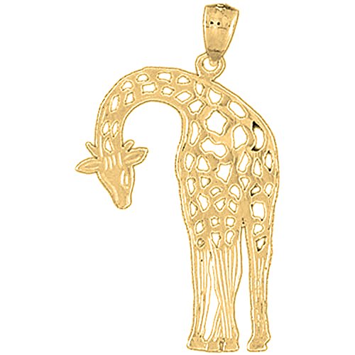 Giraffen-Anhänger, 18 Karat Gelbgold, hergestellt in den USA, Gelbgold, Kein Edelstein von Jewels Obsession