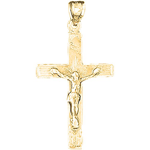 INRI Kruzifix-Anhänger aus 18 Karat Gelbgold, hergestellt in den USA, Gelbgold, Kein Edelstein von Jewels Obsession