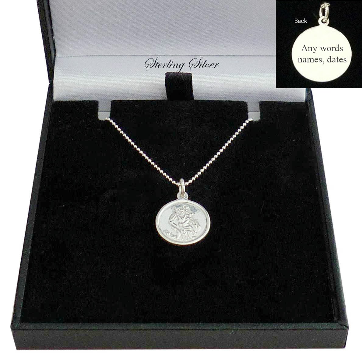 Kleine St Christopherus Halskette Für Jungen, 925 Silber, Personalisiert, Geschenk 1geburtstag, Erstkommunion, Taufe von Jewels4girls