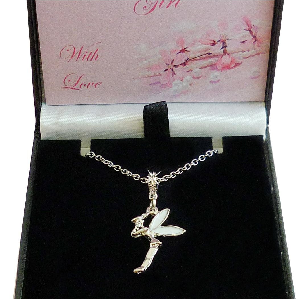 Tinkerbell Halskette Für Mädchen, Fee Geschenk Schwester, Tochter, Enkelin, Nichte, Patentochter von Jewels4girls