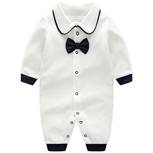 Neugeborenes Strampler Baumwolle Overall Spielanzug Baby Gentleman Outfits 0-3 Monate von JiAmy