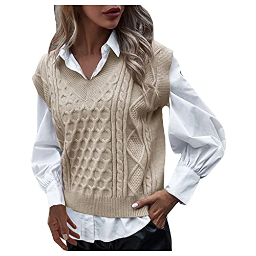 JiJiRuDU Damen Weste Strick Pullunder V-Ausschnitt Strickweste Baumwoll Vest mit Strick Feinstrick für Business und Freizeit JiJiRuDU Damen Weste Strick Pullunder V-Ausschnitt Strickweste Baumwoll Vest mit Strick Feinstrick für Business und Freizeit von JiJiRuDU