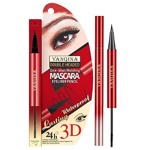 Flüssiger Eyeliner und Mascara - Flüssige Eyeliner-Mascara | Flüssiger Augenbrauen-Mascara-Stift, Waterline-Mascara-Eyeliner, Lidschatten-Mascara-Stift für ein natürliches, pralles Make-up Jikiaci von Jikiaci