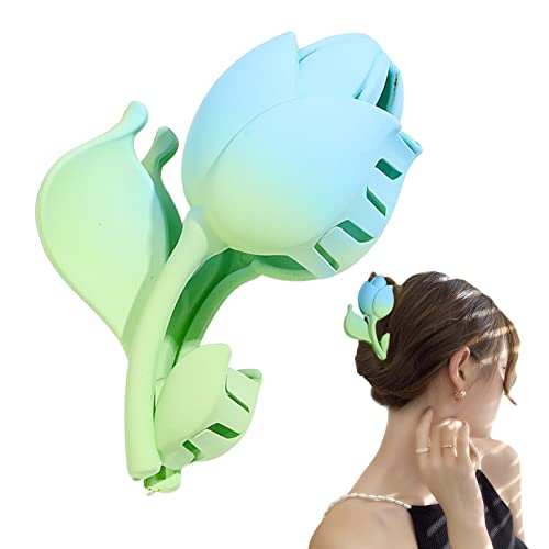 Jikiaci Krallenhaarspangen - Elegante Tulpen-Haarspangen,rutschfeste Haarspangen für starken Haarhalt, Haar-Accessoire-Geschenk für Mutter, Schwester, Tochter von Jikiaci