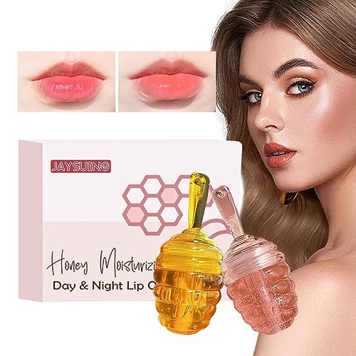 Lippenöl feuchtigkeitsspendend - Overnight Lip Plump Oil Honig-Lippenfeuchtigkeitscreme | Feuchtigkeitsspendende Lippenpflege für Frauen und Männer, Lippenreparaturöl für trockene, Jikiaci von Jikiaci