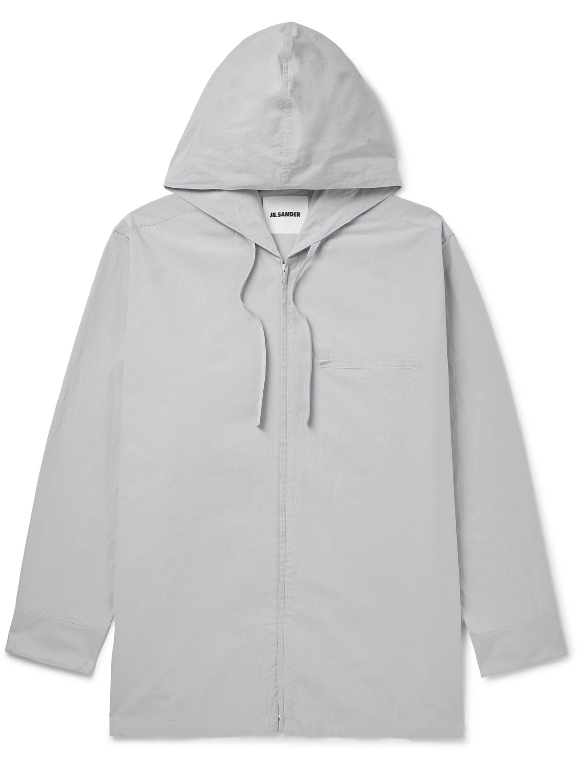 Jil Sander - Textured-Cotton Hooded Jacket - Men - Gray - IT 52 von Jil Sander