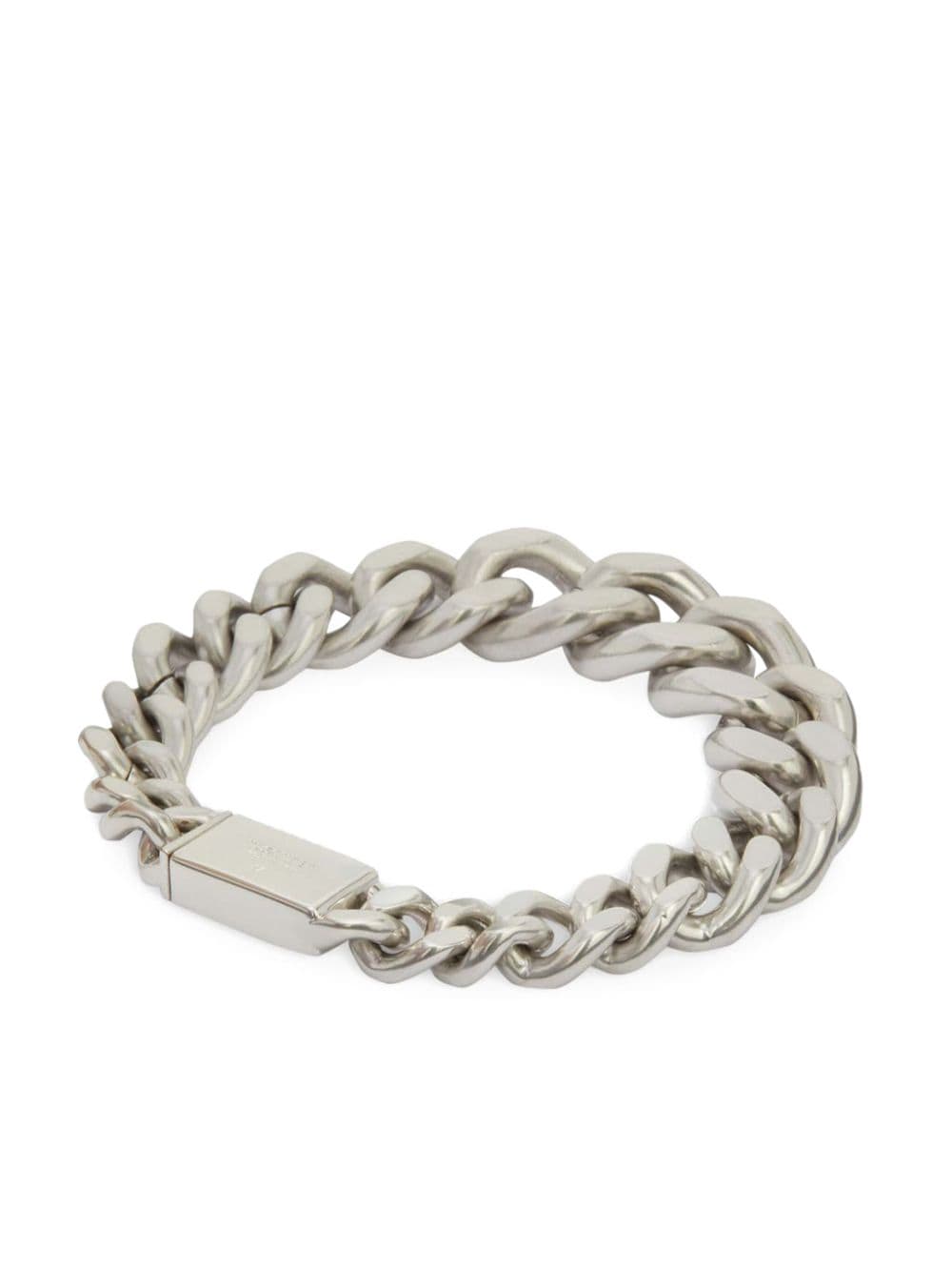 Jil Sander Panzerkettenarmband mit Logo-Gravur - Silber von Jil Sander