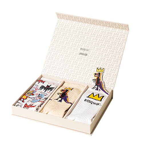 Jimmy Lion - Geschenkboxen Socken Athletic Basquiat. Packung mit 3 Paaren Sportlich Stil, Socken, Größe 36-40. von Jimmy Lion