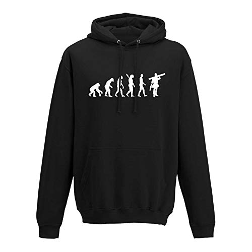 Jimmys Textilfactory Hoodie Evolution Handwerker Schreiner Bauarbeiter BAU 13 Farben Herren XS - 5XL Arbeitskleidung Baustelle Maloche, Größenauswahl:2XL, Farbauswahl:schwarz - Logo Weiss von Jimmys Textilfactory