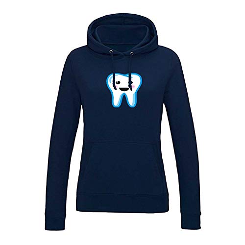 Jimmys Textilfactory Hoodie Zahnfee + Tütü Tüllrock Kostüm Fasching Karneval 10 Farben Damen XS-2XL Verkleidung Junggesellenabschied Ballerina Humor 11.11, Größenauswahl:XS, Farbauswahl:Navy (Hoodie) von Jimmys Textilfactory