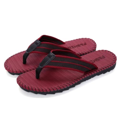 Jinsha Männer Flip Flops Sommer Erwachsene Flip Flops Strand & Pool Schuhe（red 38） von Jinsha