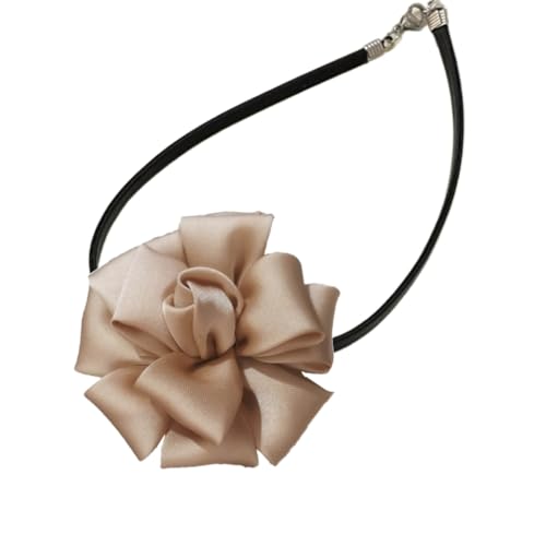 Elegante Halskette mit Rosenblüten, süßes Halsband, Halskette, Hochzeitsparty-Schmuck, Geschenk für Frauen, Teenager, Mädchen, Metall von Jiqoe