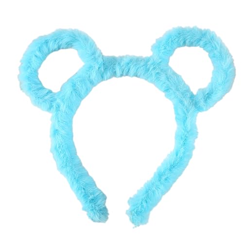 Frauen Winter Dicke Plüsch Stirnband Runde Maus Bär Ohren Make Up Haar Hoop Bandana Haar Clips Für Mädchen 3 Zoll von Jiqoe