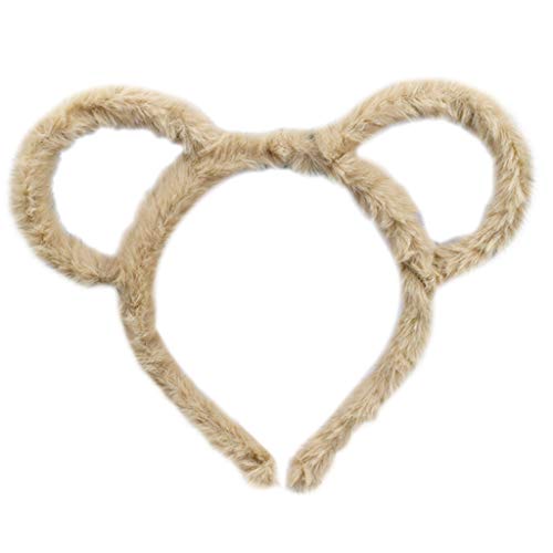 Frauen Winter Dicke Plüsch Stirnband Runde Maus Bär Ohren Make Up Haar Hoop Bandana Haar Clips Für Mädchen 3 Zoll von Jiqoe