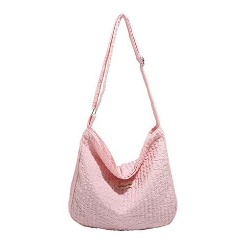 Jiqoe Cloud Like Crossbody Geldbörse Schultertasche Handtasche Geldbörse Nylon Unterarmtasche mit verstellbarem Schultergurt, rose von Jiqoe