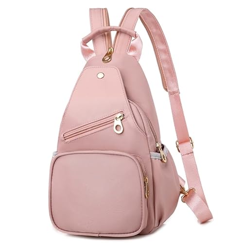 Jiqoe Crossbody-Tasche, modische Tasche, Schultertasche für Mädchen, Damen, Tragetaschen, Reisen, legere Tasche, Brusttasche, Rucksack, große Kapazität, rose von Jiqoe