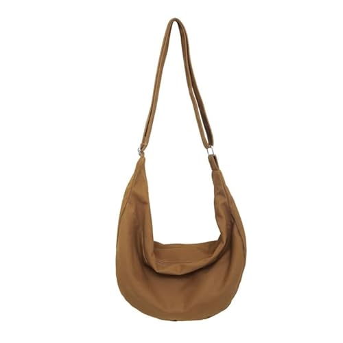 Jiqoe Damen-Schultertasche, lässig, Pendler, Unterarmtasche, Kuriertasche, Halbmondtasche, verstellbarer Riemen, Bauchtasche, khaki von Jiqoe