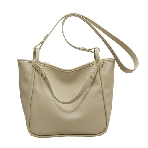 Jiqoe Damen-Schultertasche, modische Unterarmtasche, Umhängetasche, einfarbig, Unterarm-Tragetasche für Frauen, Arbeit, Reisen, Verabredungen, khaki von Jiqoe