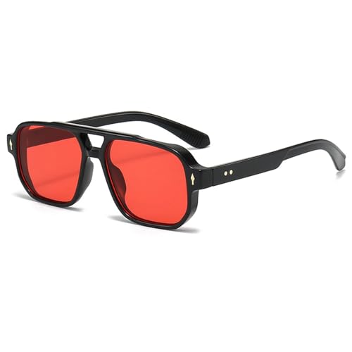 Jiqoe Doppel-Sonnenbrille für Erwachsene, Teenager, Karneval, Nachtclub, Fotografie, Brille, Teenager, Mädchen, Camping, Sonnenbrille, quadratische Sonnenbrille für Damen, quadratische Sonnenbrille von Jiqoe