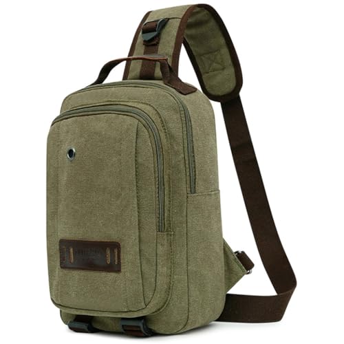 Jiqoe Herren-Umhängetasche, vielseitig und praktisch, geräumige Tasche für Reisen und Outdoor-Aktivitäten, armee-grün von Jiqoe