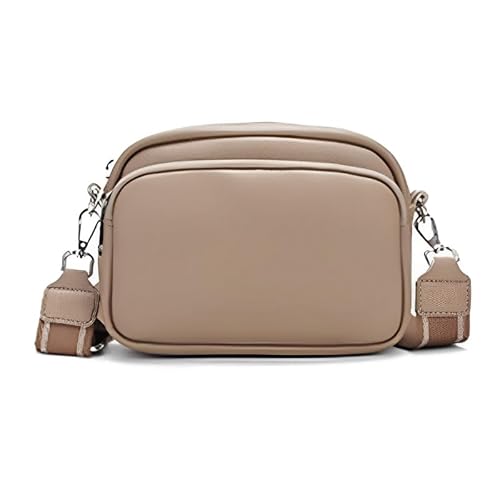 Jiqoe Lässige Mini-Umhängetasche, quadratisch, einfarbig, Reisetasche, Umhängetasche, trendige Tasche für Damen und Mädchen, khaki von Jiqoe