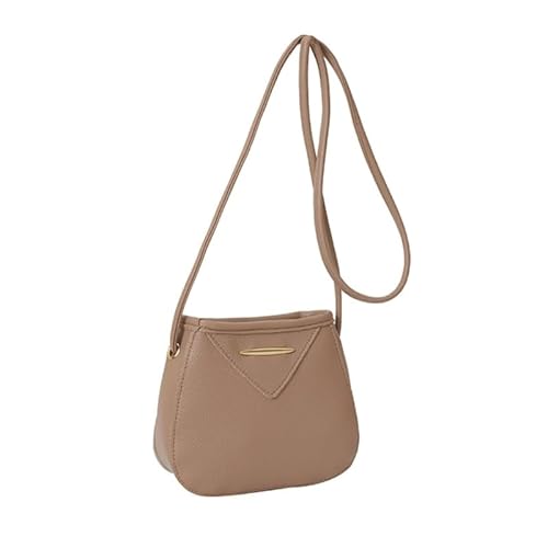 Jiqoe Lässige Umhängetasche für Damen und Mädchen, Reisetasche, Umhängetasche, Eimertasche, vielseitige modische Tasche mit Innentasche, kleine PU-Tasche, khaki von Jiqoe